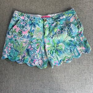 Lilly Pulitzer Tropical Floral High Waist Shorts